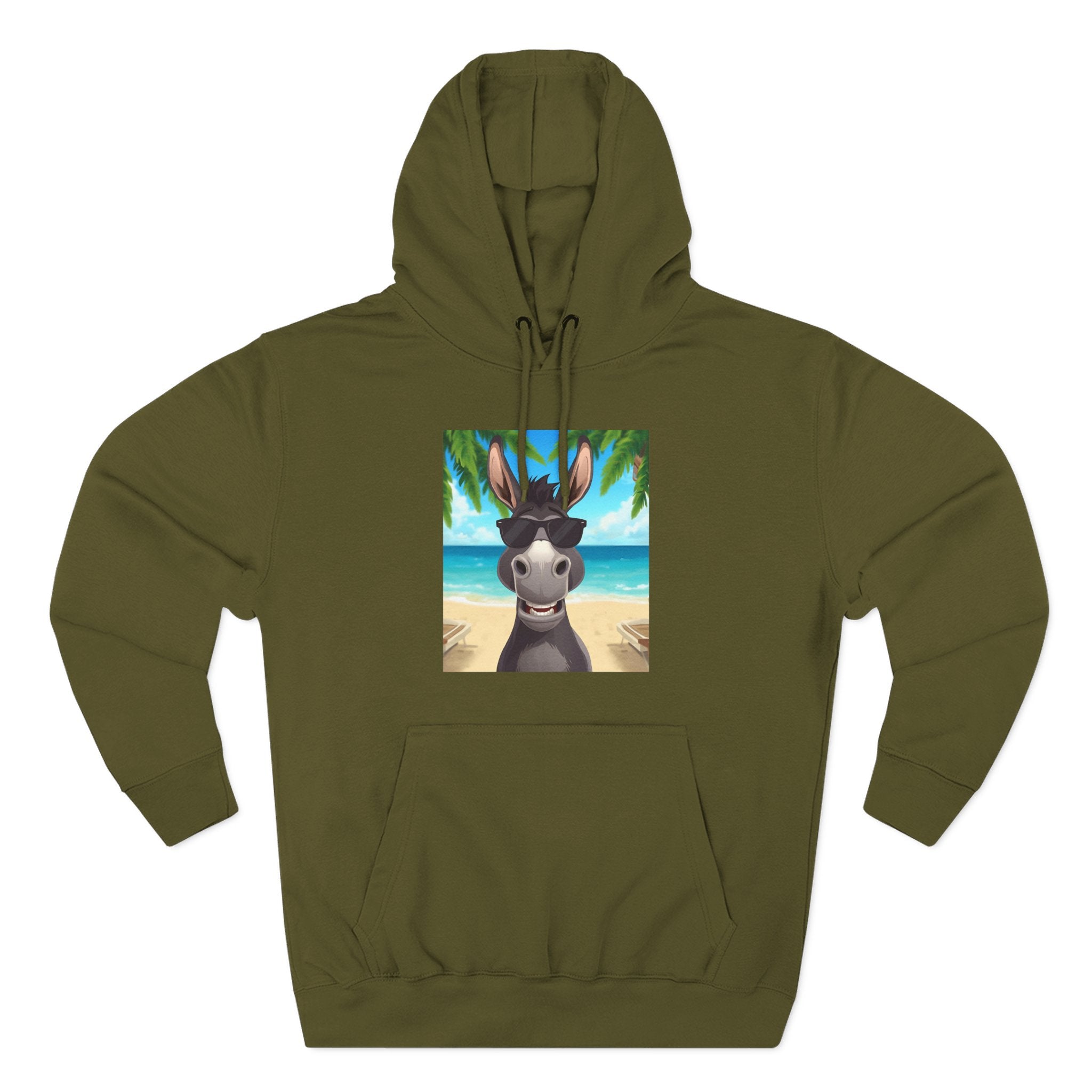Donkey Beach Vibe Three-Panel Fleece Hoodie