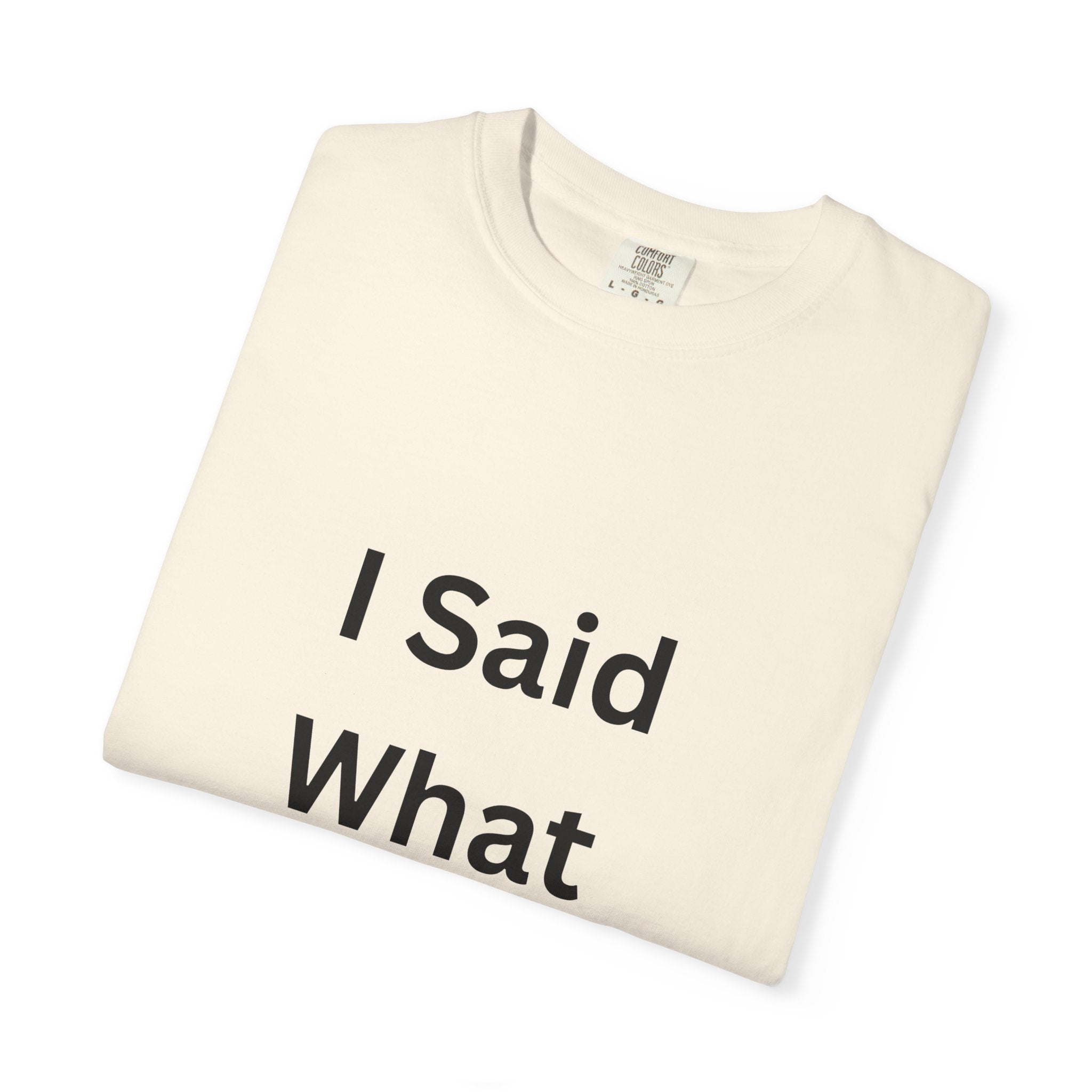 Unisex Garment-Dyed T-Shirt with 'I Said What I Said' Print, Casual Tee, Gift for Friends, Pop Culture Apparel, Relaxed Fit