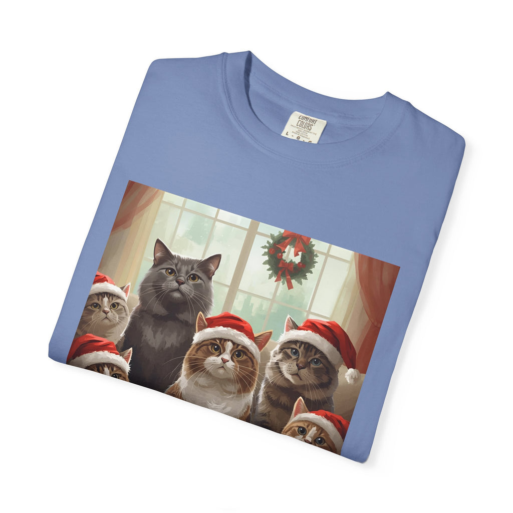 Cute Festive Christmas Holiday Cat T-Shirt, Christmas Gift, Cute Cat Shirt, Unisex Tee, Pet Lover Gift, Cozy Winter Style