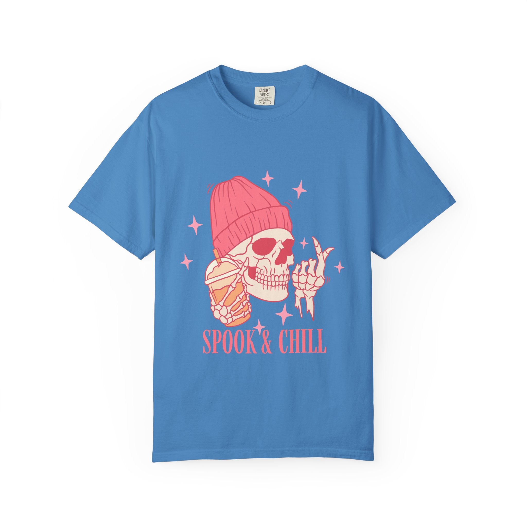 Spook & Chill T-Shirt, Fun Graphic Tee for Halloween, Unisex Casual Wear, Gifts for Ghost Lovers, Trendy Fall Apparel