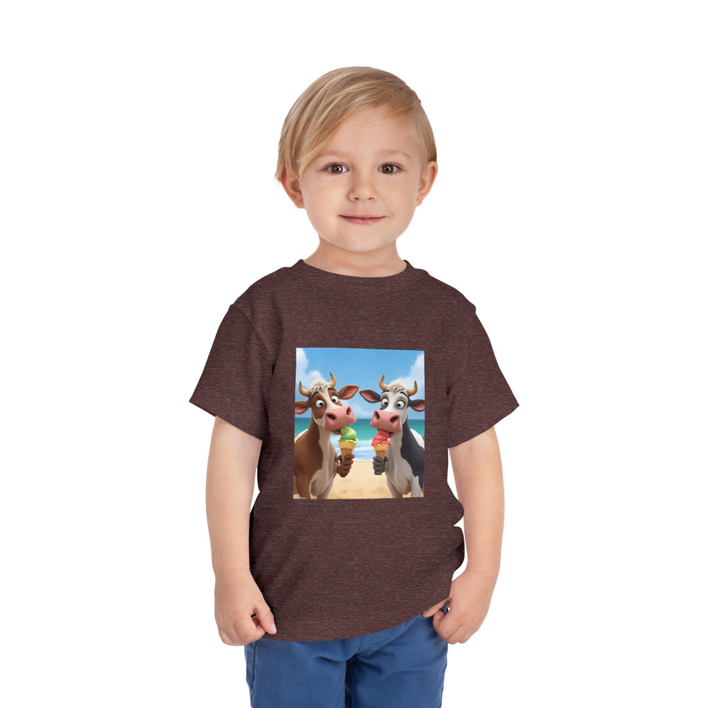 Beachy Cow Toddler Short Sleeve Tee