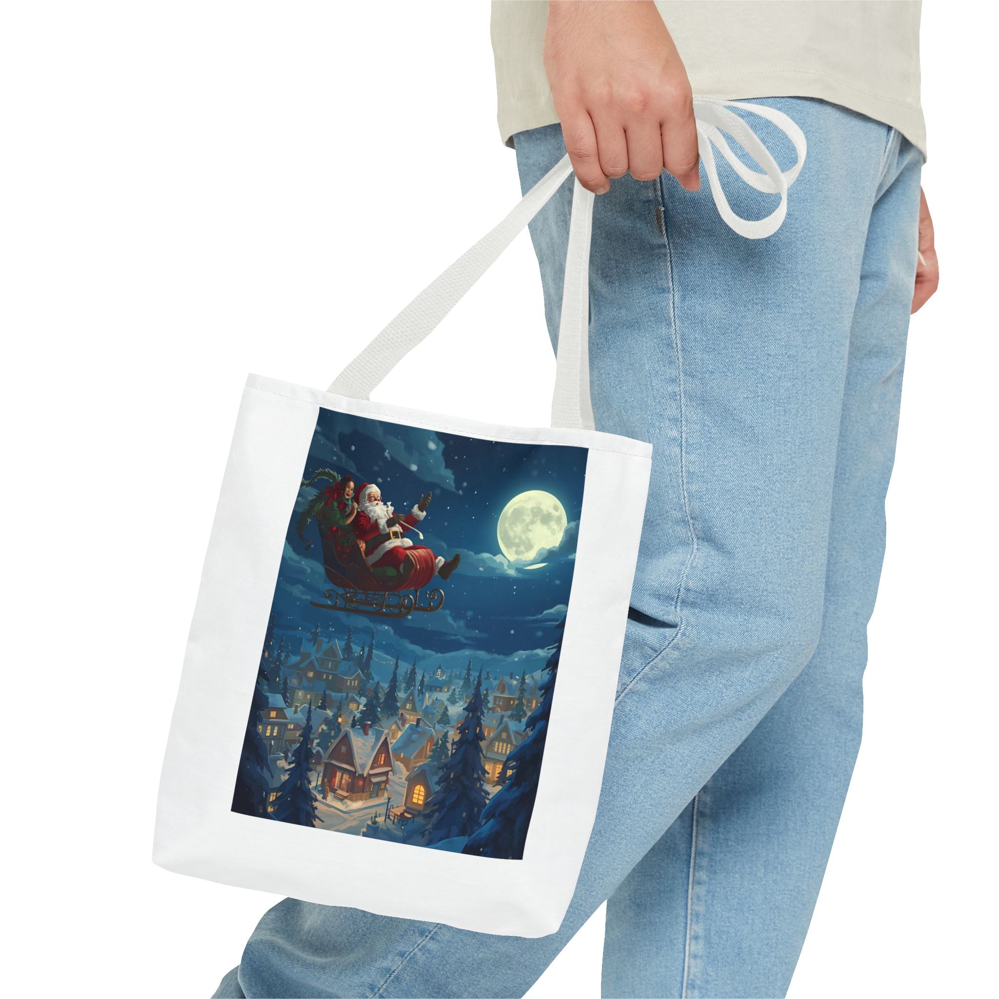 Christmas Santa Sleigh Tote Bag (AOP)