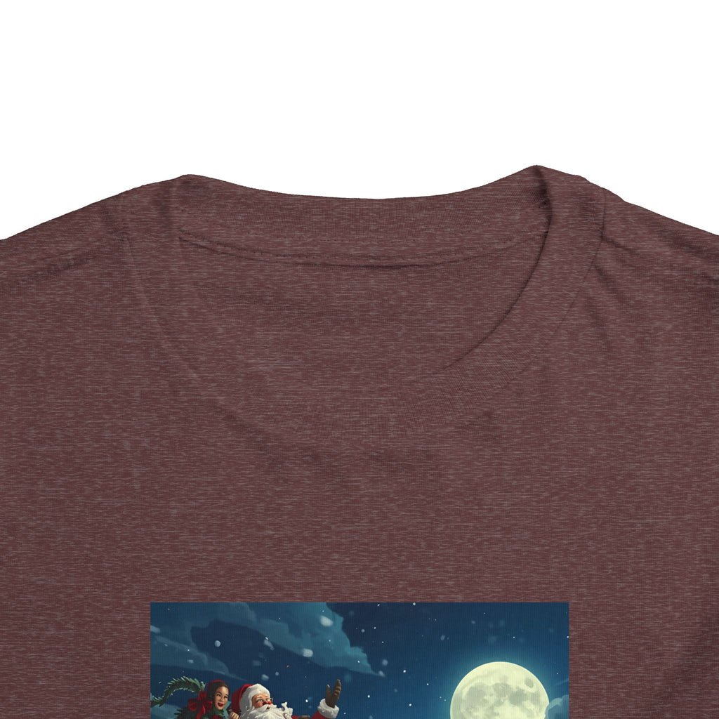 Christmas Santa Sleigh Toddler Short Sleeve Tee