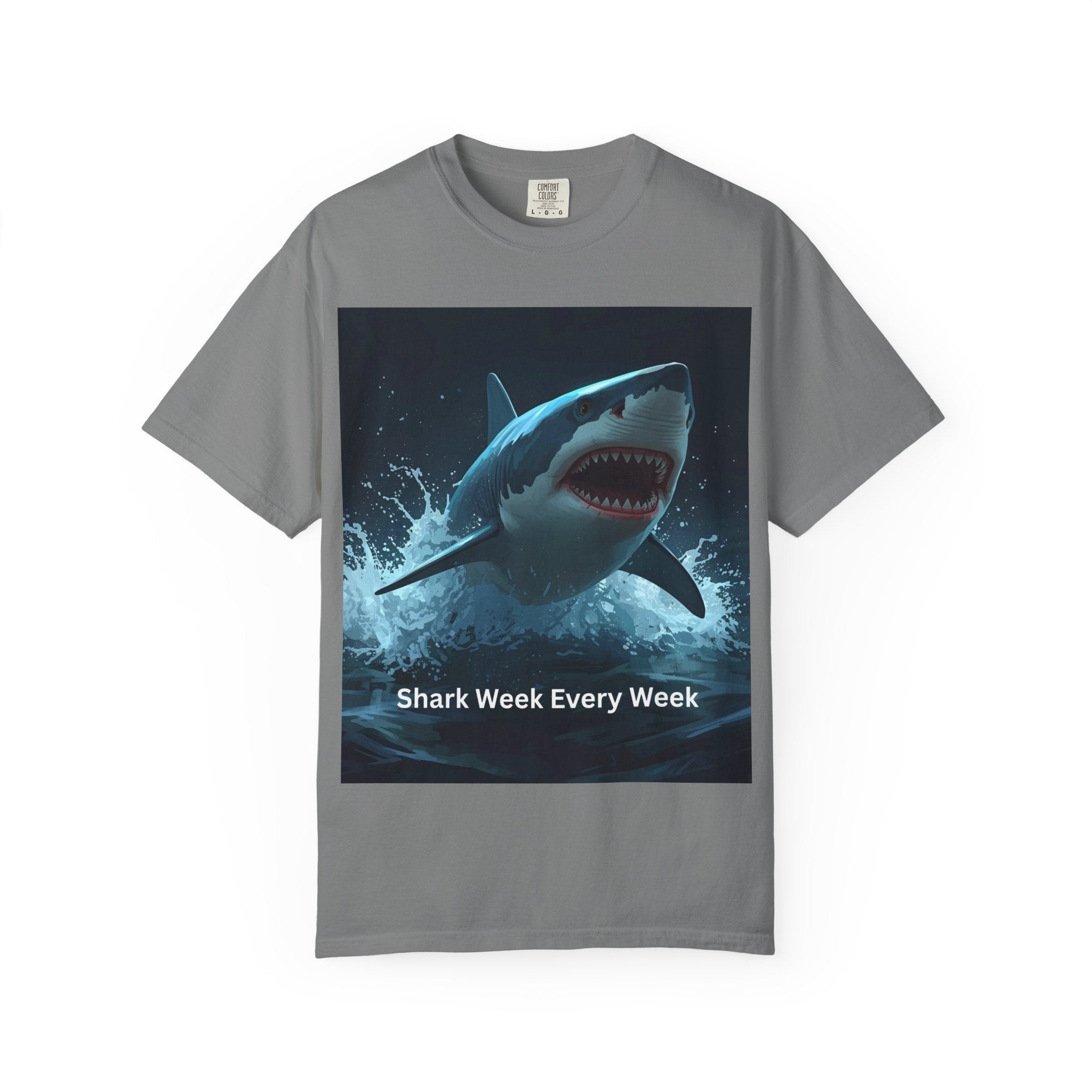 Shark Week T-Shirt, Unisex Casual Tee, Ocean Lover Gift, Summer Apparel, Marine Life Shirt, Beachwear