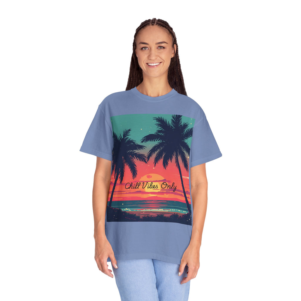 Tropical Sunset Unisex Garment-Dyed T-shirt