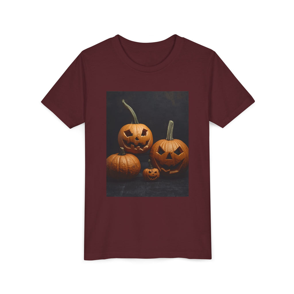 Spooky Halloween Pumpkin Youth Short Sleeve Tee