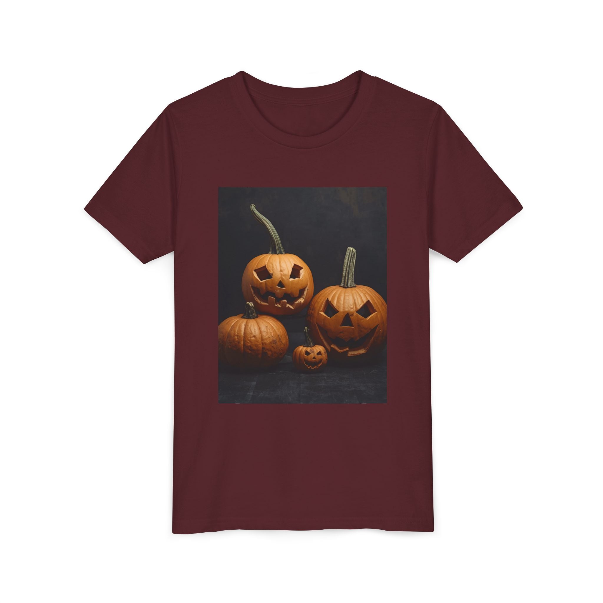 Spooky Halloween Pumpkin Youth Short Sleeve Tee
