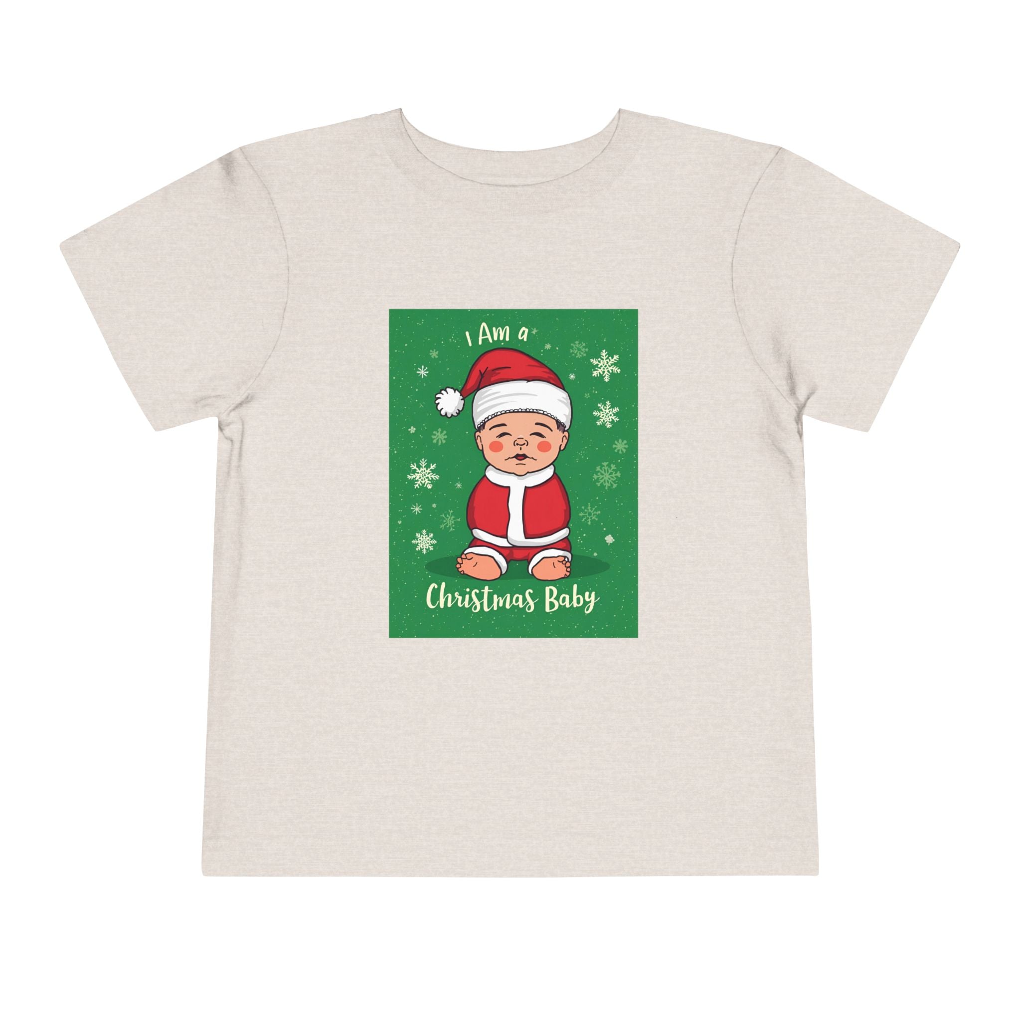 I Am A Christmas Baby Toddler Short Sleeve Tee