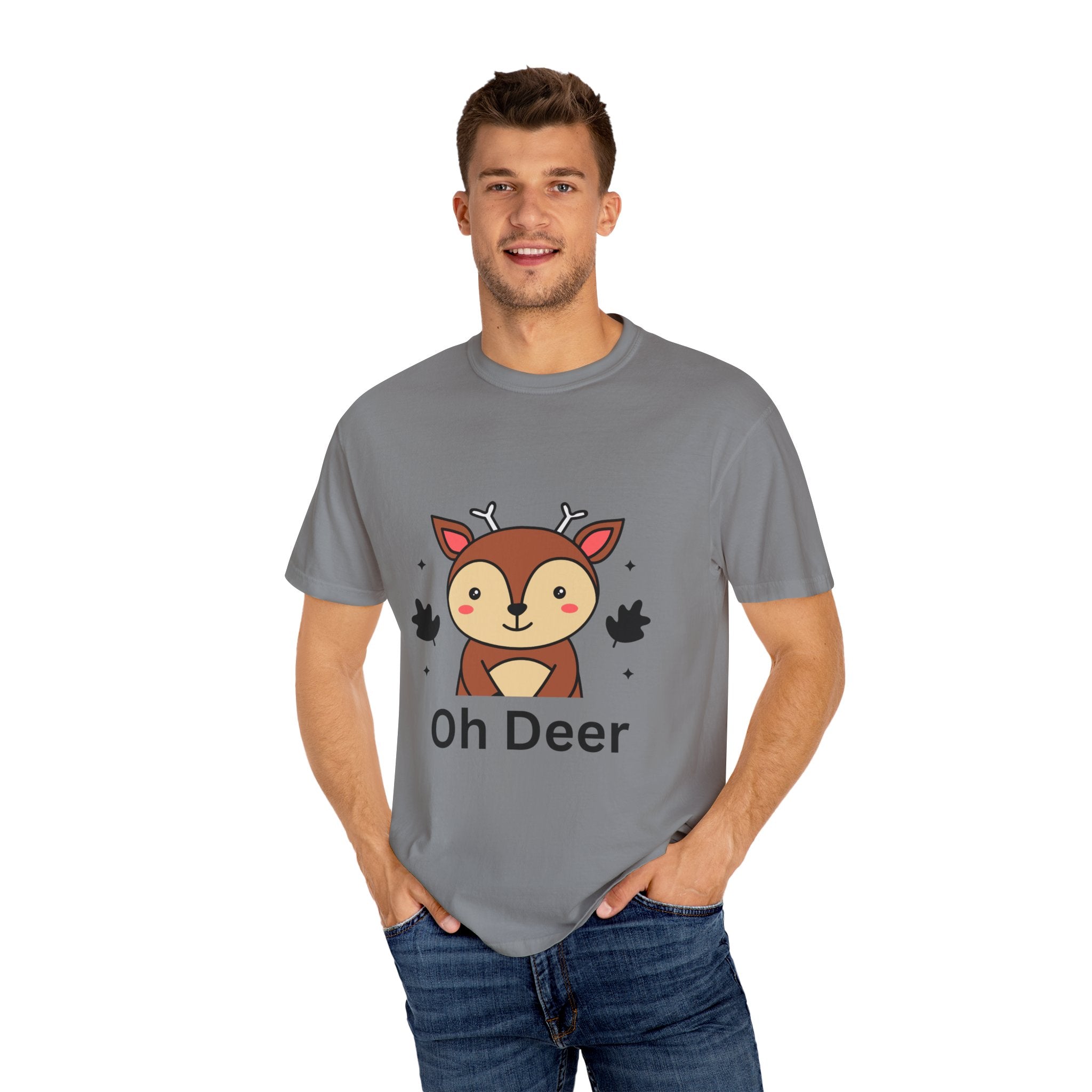 Cute 'Oh Deer' Unisex T-Shirt, Funny Animal Tee, Gift for Animal Lovers, Perfect for Birthdays and Holidays, Casual Wear