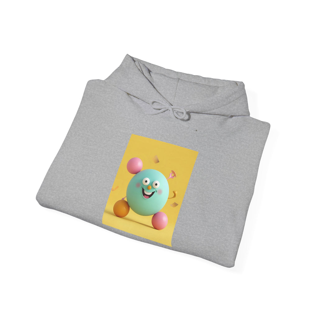 Playful Colorful Character Hooded Sweatshirt | Cute Unisex Pullover for Every Occasion, Cozy Hooded Top, Fun Gift, Casual Style