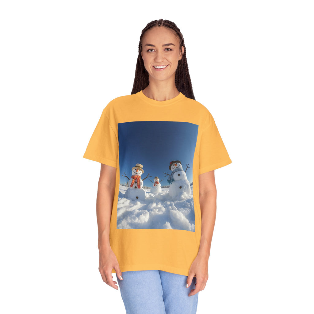 Festive Christmas Winter Wonderland Snowman T-shirt, Holiday Apparel, Christmas Gift, Unisex Tees, Cozy Winter Outfit, Family Fun