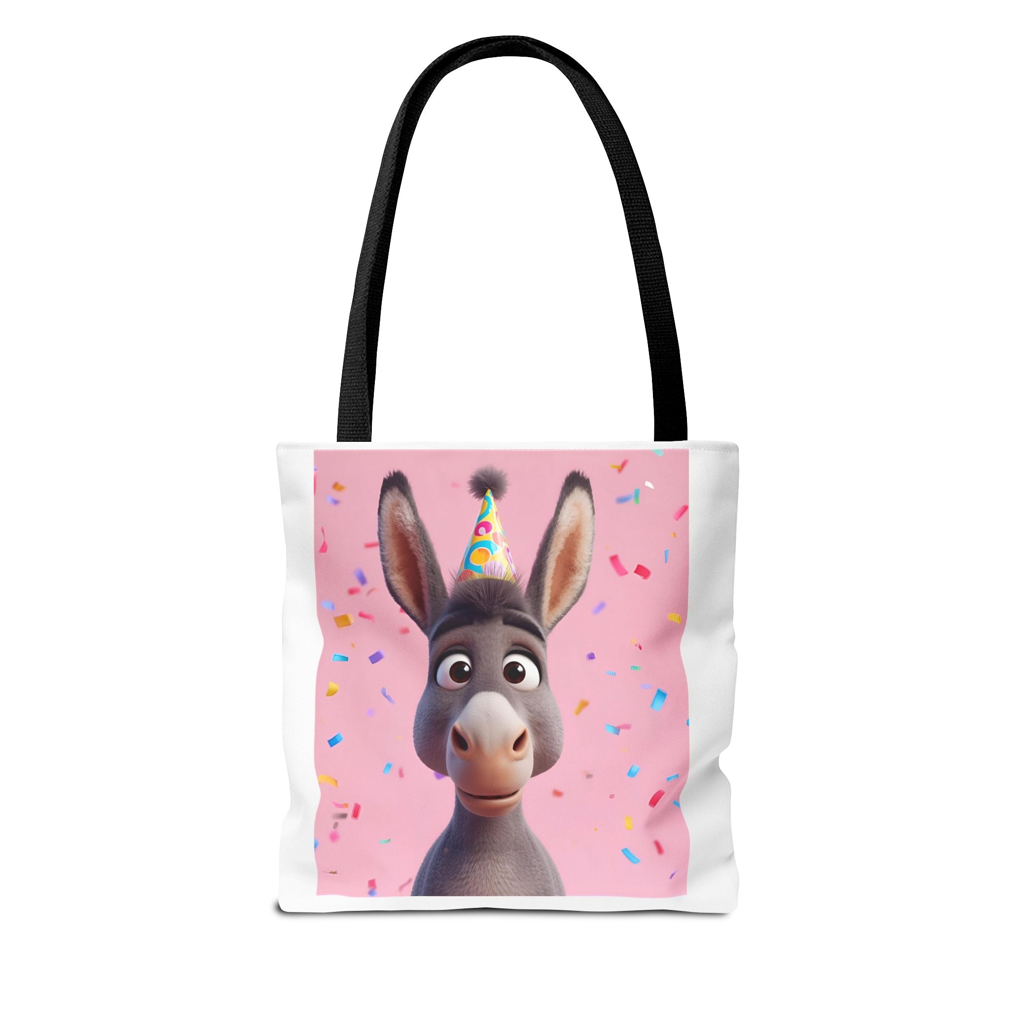 Birthday Donkey Tote Bag, Fun Party Accessory, Eco-Friendly Shopper, Cute Gift for Animal Lovers, Perfect for Birthdays and Celebrations