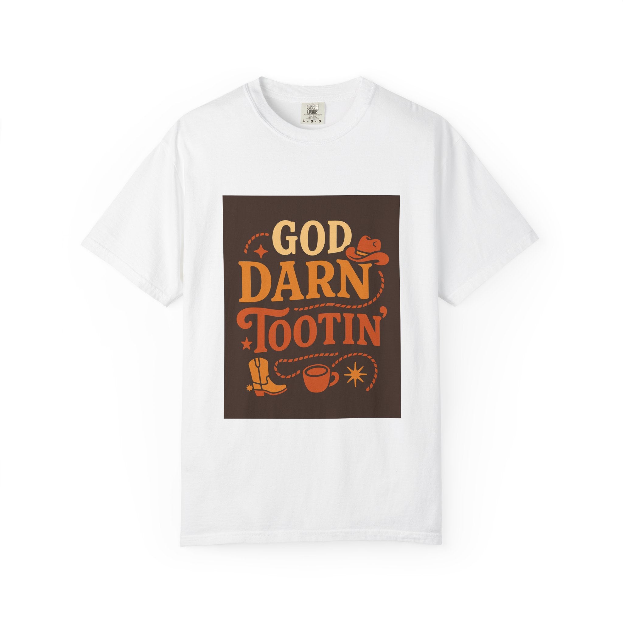 Vintage-Inspired Unisex T-Shirt with 'God Darn Tootin' Graphic - Perfect for Cowpoke Gatherings, Western Themed Events, Gift