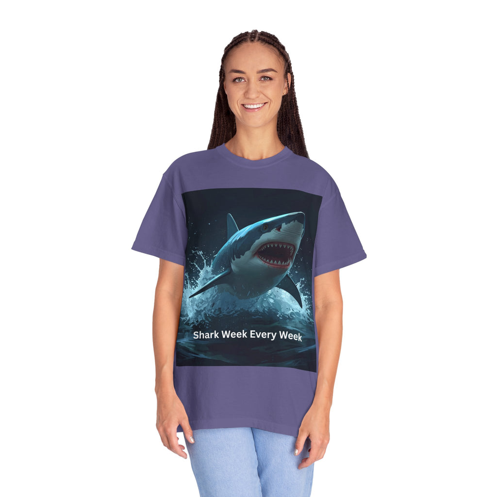 Shark Week Unisex T-Shirt | Fun Ocean Lover Tee, Summer Beachwear, Gift for Shark Fans, Party Outfit, Ocean Conservation Awareness