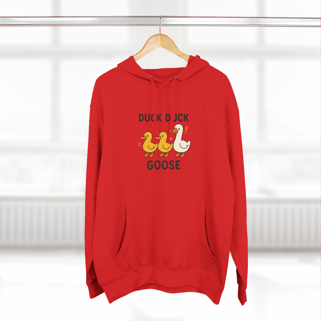 Cute Duck Duck Goose Hoodie, Funny Fleece Sweatshirt, Gift for Kids and Adults, Perfect for Fall and Casual Wear
