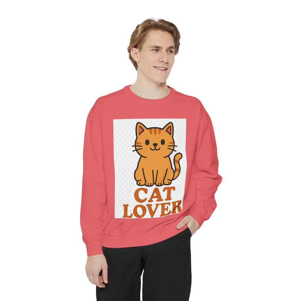 Cat Lover Unisex Garment-Dyed Sweatshirt
