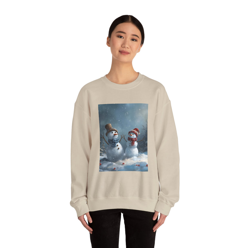 Christmas Snowman Winter Wonderland Sweatshirt - Cozy Crewneck with Snowman Design, Holiday Gift, Christmas Apparel, Winter Fashion, Seasonal Comfort