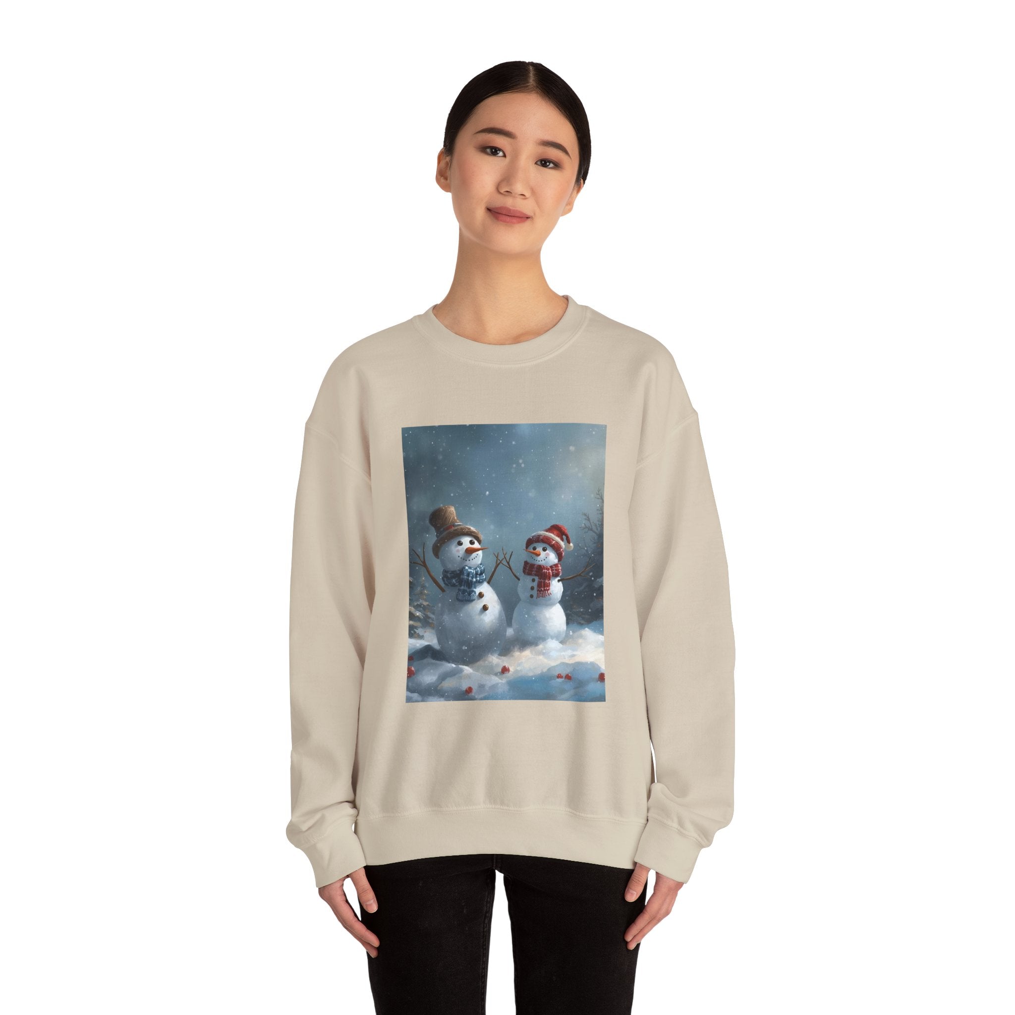 Christmas Snowman Winter Wonderland Sweatshirt - Cozy Crewneck with Snowman Design, Holiday Gift, Christmas Apparel, Winter Fashion, Seasonal Comfort