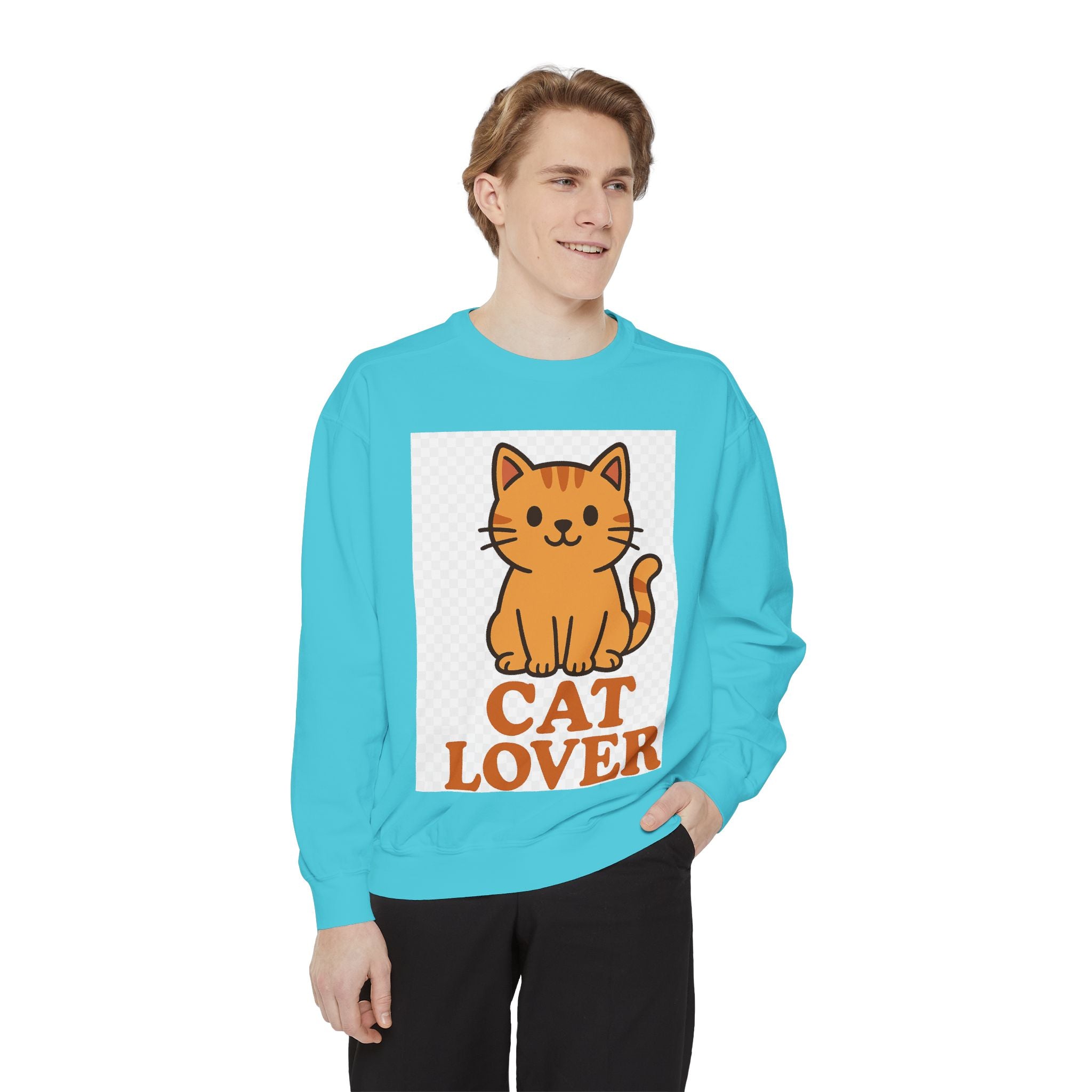Cat Lover Unisex Garment-Dyed Sweatshirt