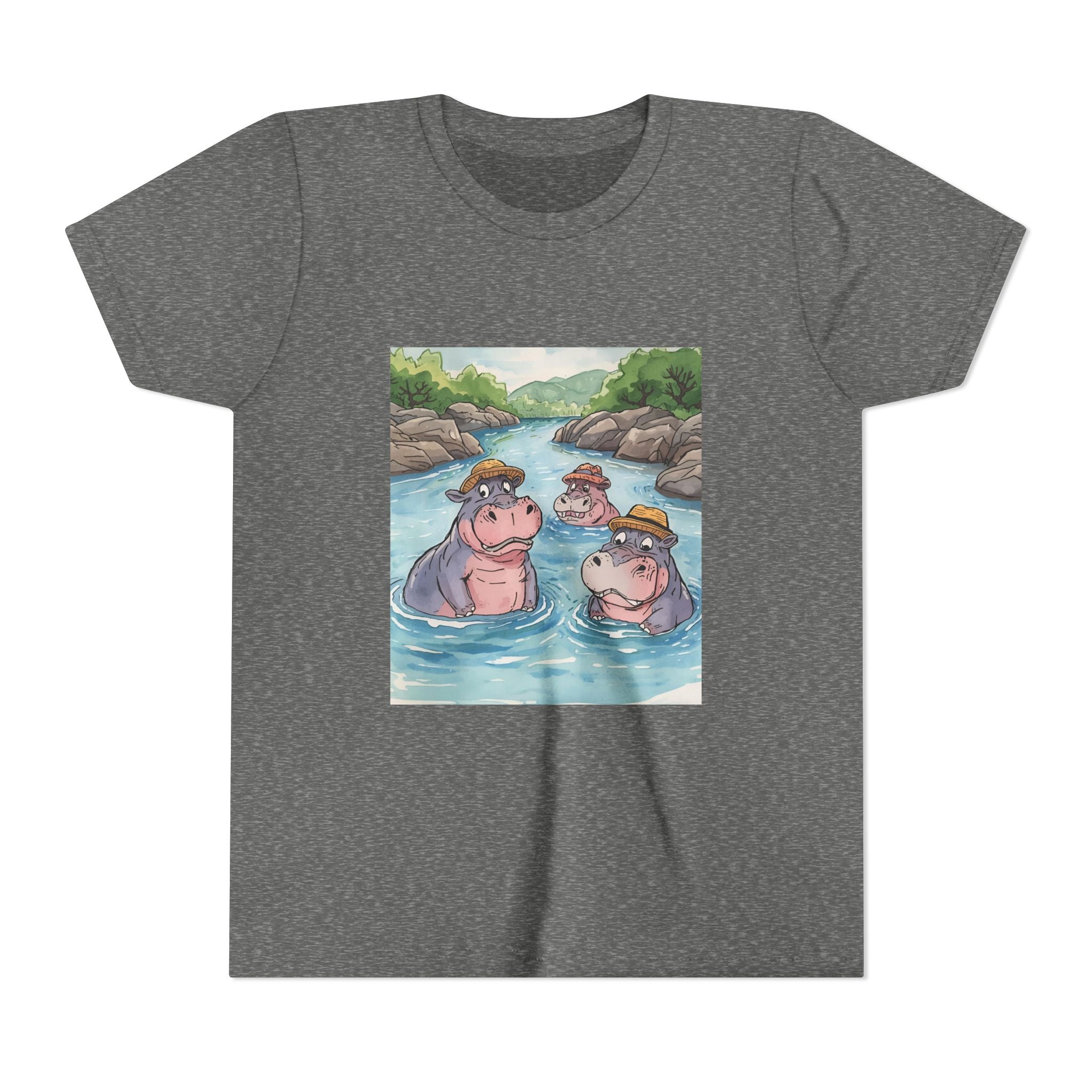 Hippo Cute Youth Short Sleeve Tee
