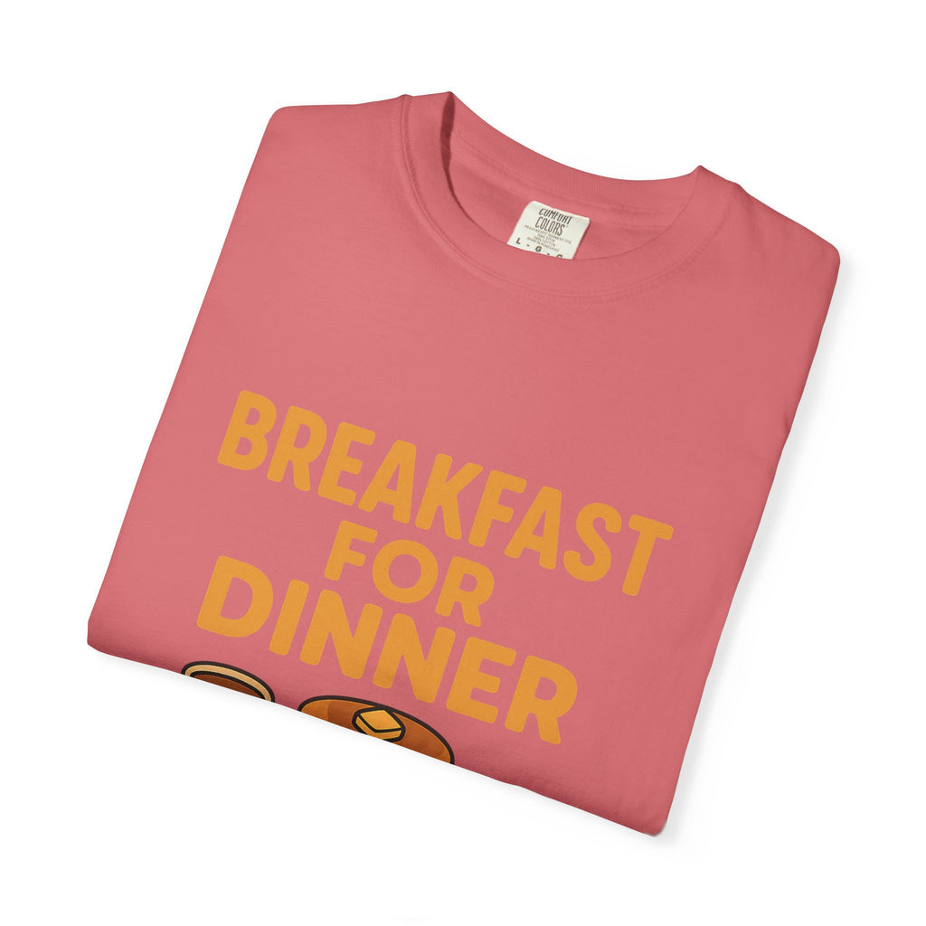 Whimsical Breakfast For Dinner T-Shirt, Foodie Gift, Funny Dinner Shirt, Comfort Wear, Casual Tee for Food Lovers