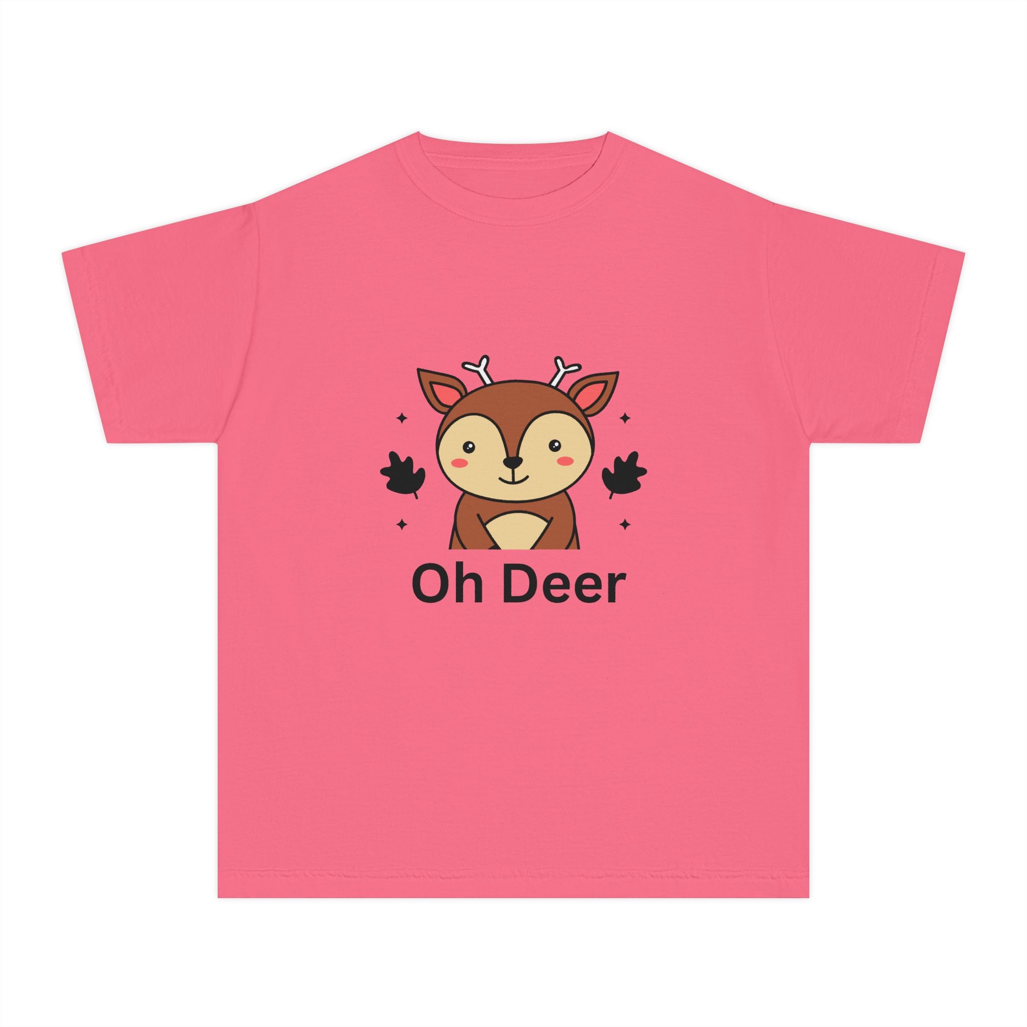 Funny Kids Tee - "Oh Deer" Design, Youth Shirt, Cute Animal Graphic, Perfect Gift for Birthdays, Holidays, or Playtime