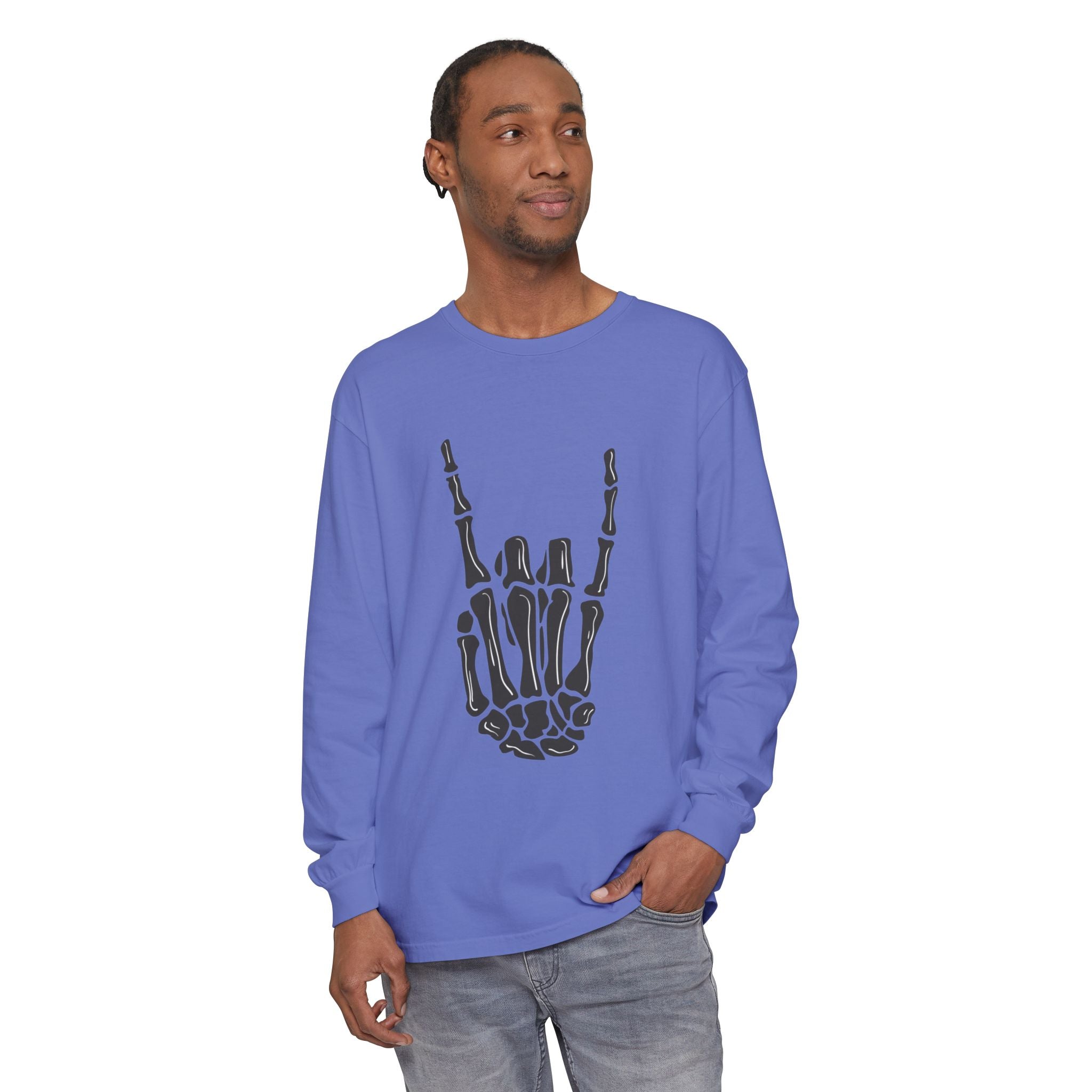 Rock On Unisex Garment-dyed Long Sleeve T-Shirt