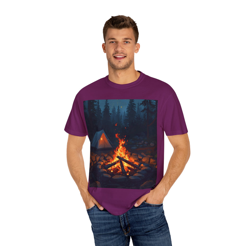Campfire Adventure T-Shirt - Unisex Outdoors Shirt, Camping Apparel, Nature Lover Gift, Travel Tee, Boho Style Wear