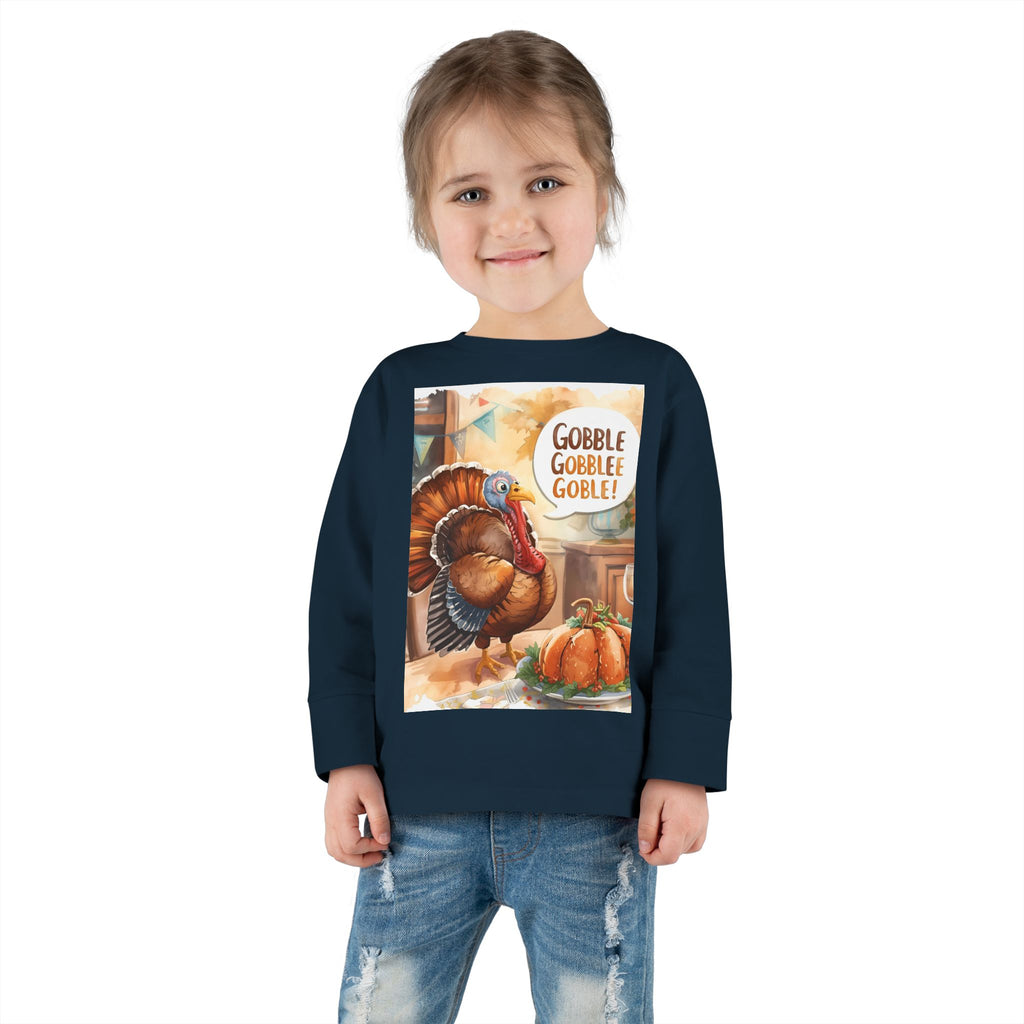 Thanksgiving Turkey Toddler Long Sleeve Tee