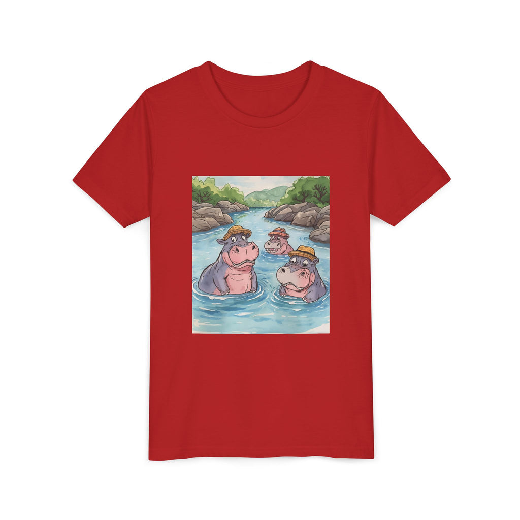 Hippo Cute Youth Short Sleeve Tee