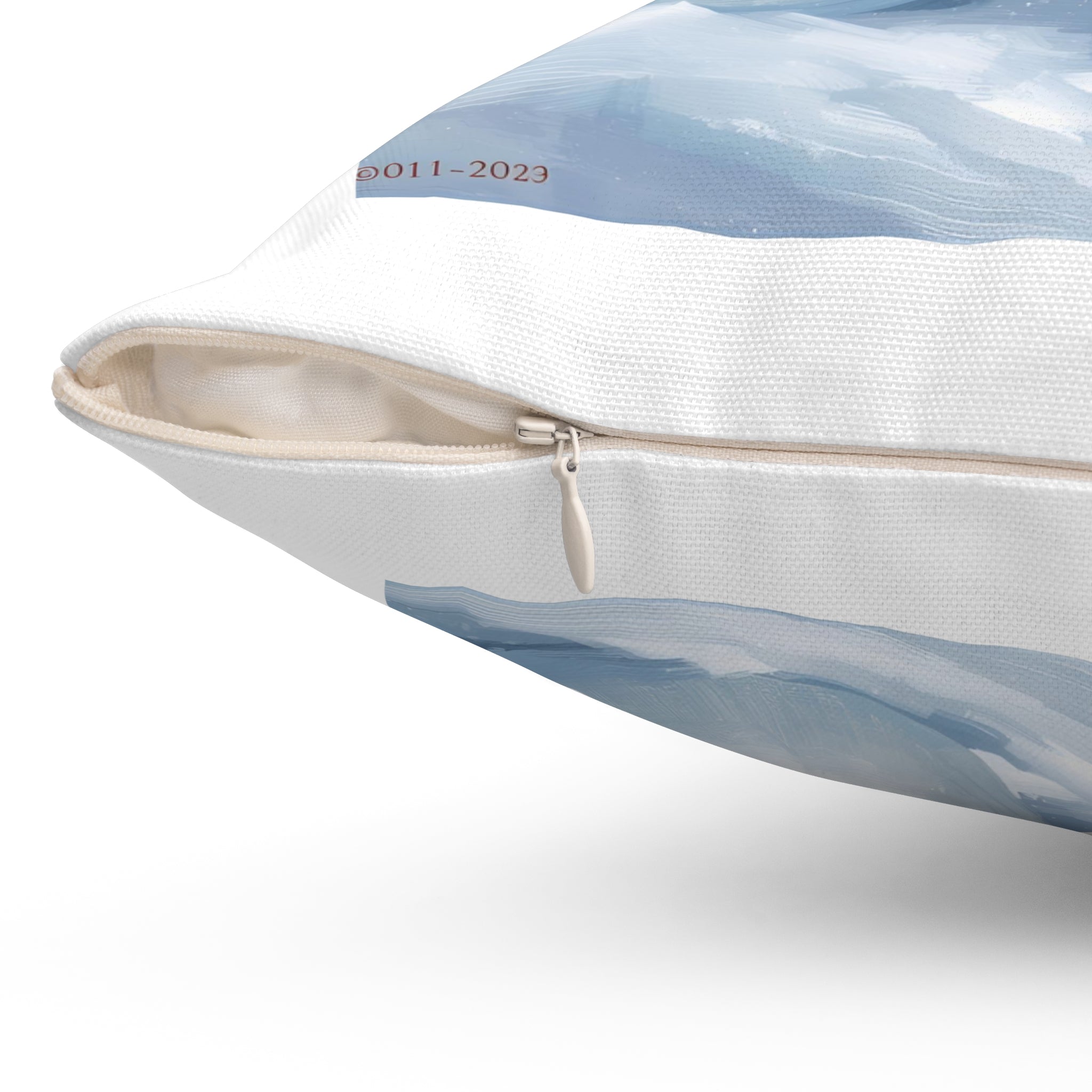 Christmas Snowman Family Spun Polyester Square Pillow