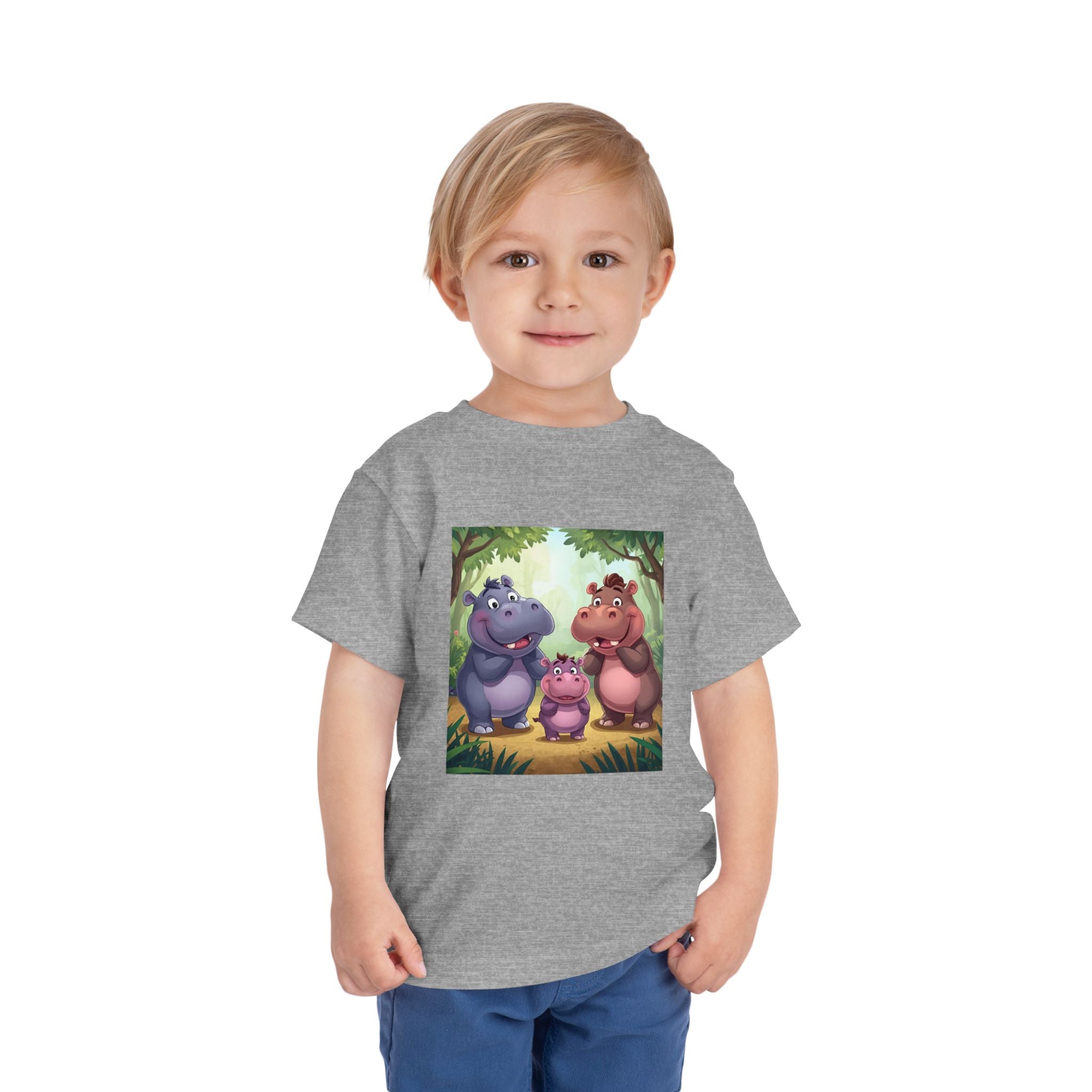 Hippo Cute Toddler Short Sleeve Tee