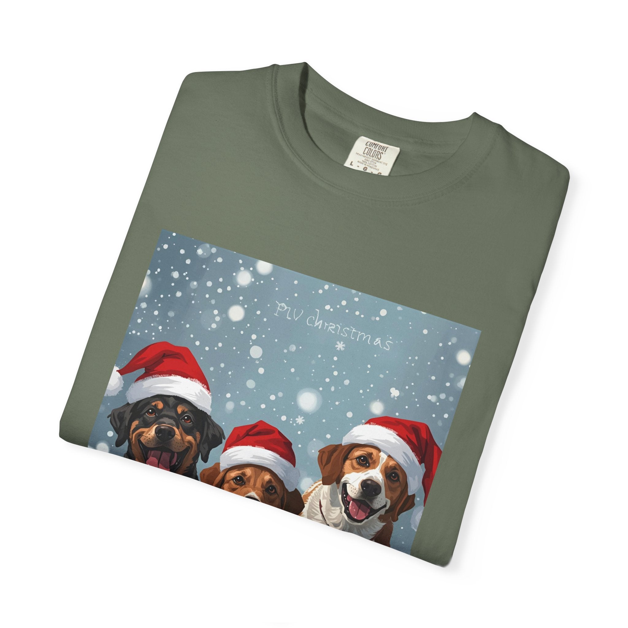 Cute Festive Christmas Dog Lover T-Shirt, Cute Holiday Shirt, Unisex Christmas Apparel, Gift for Pet Owners, Winter Celebration Tee