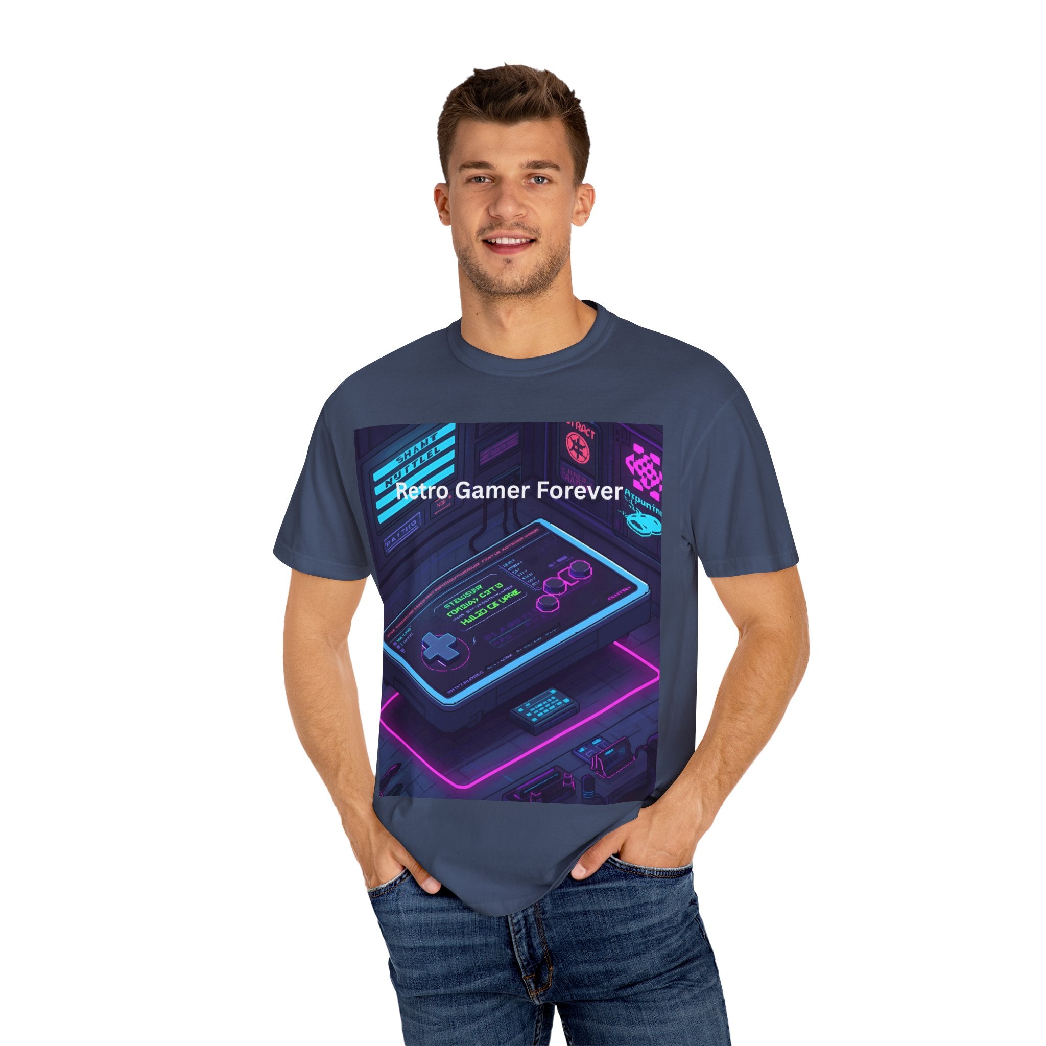 Retro Game Controller Unisex Garment-Dyed T-shirt
