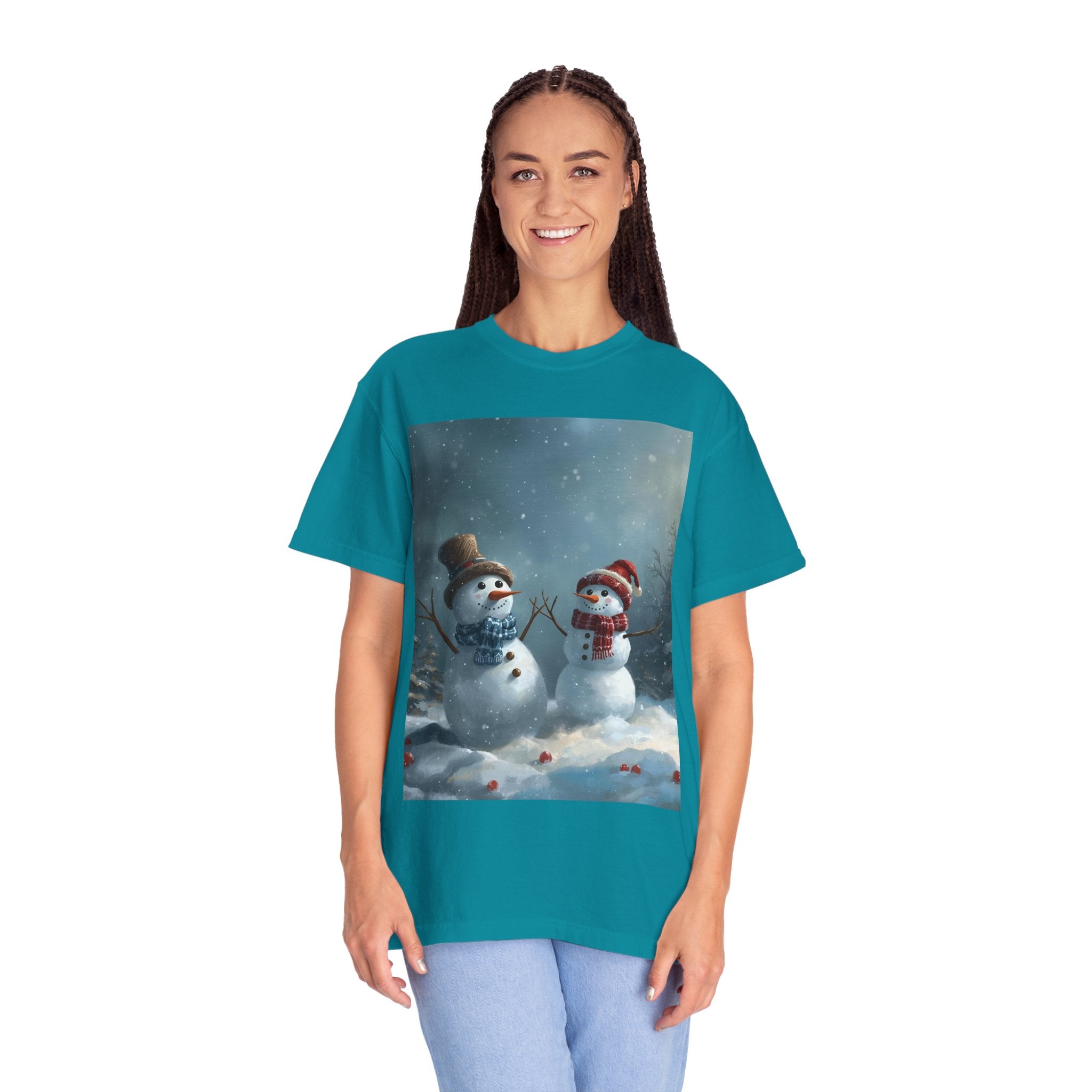 Christmas Winter Snowman T-Shirt, Festive Holiday Tee, Family Holiday Shirt, Cozy Winter Outfit, Seasonal Gift Idea