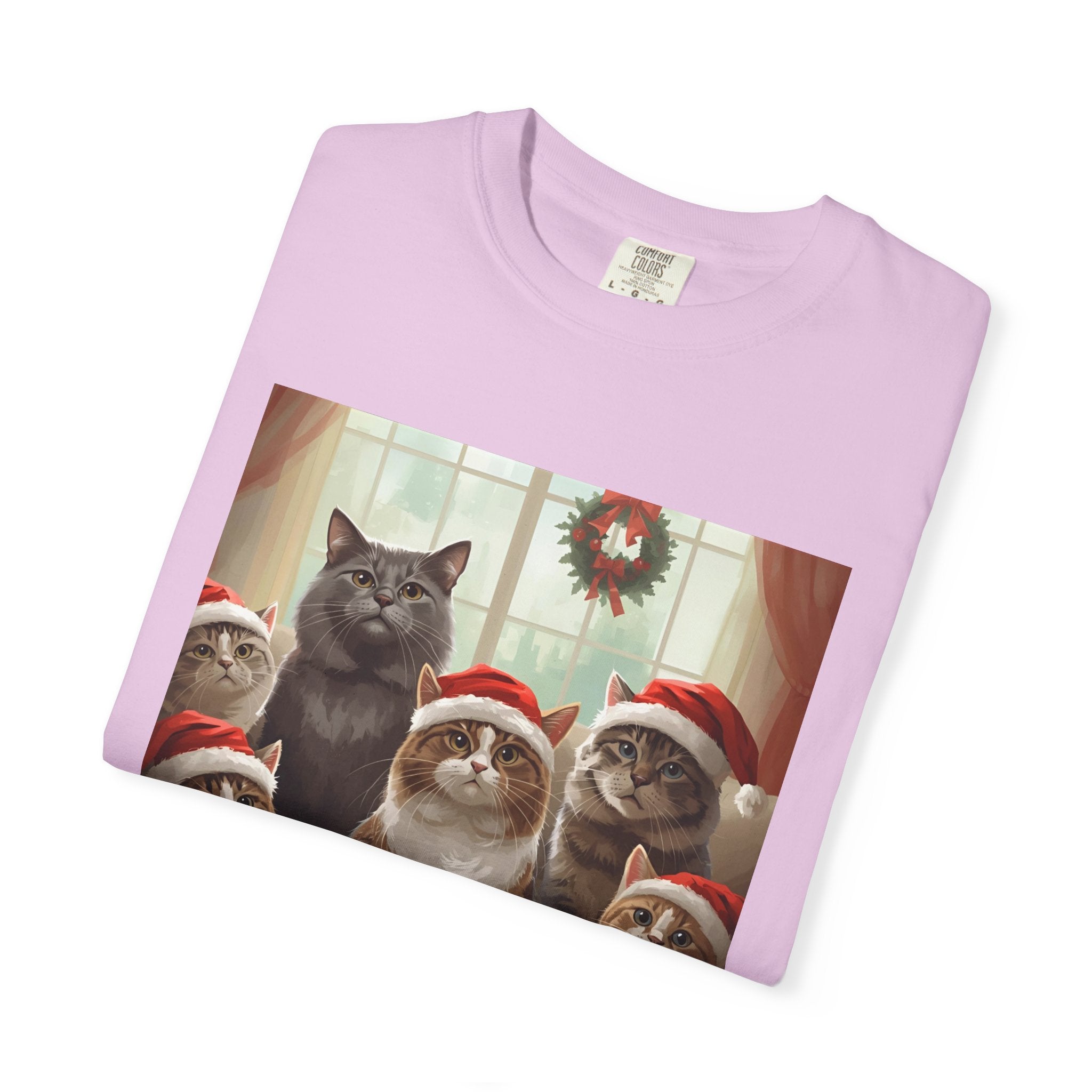 Cute Festive Christmas Holiday Cat T-Shirt, Christmas Gift, Cute Cat Shirt, Unisex Tee, Pet Lover Gift, Cozy Winter Style