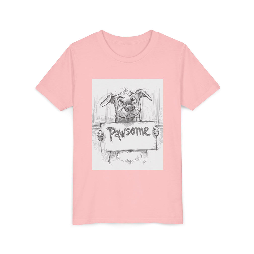 Pawsome Youth Tee - Adorable Dog Design, Gift for Animal Lovers, Birthday, Back to School, Fun Pet Shirt, Kids' Fashion