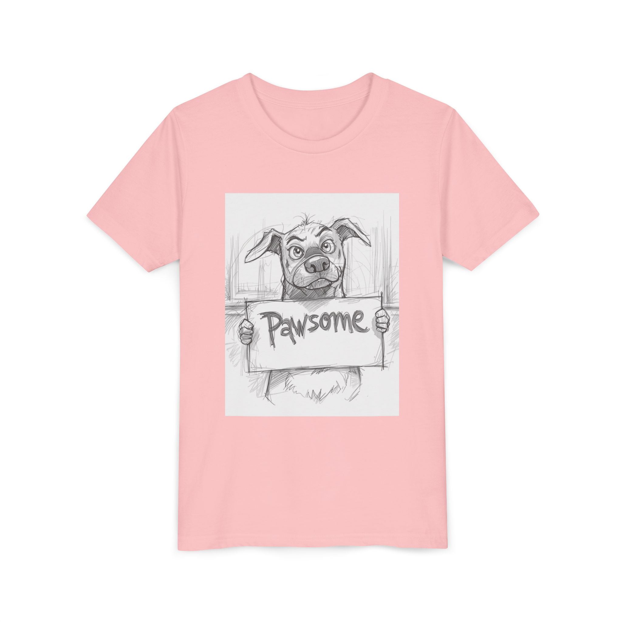 Pawsome Youth Tee - Adorable Dog Design, Gift for Animal Lovers, Birthday, Back to School, Fun Pet Shirt, Kids' Fashion
