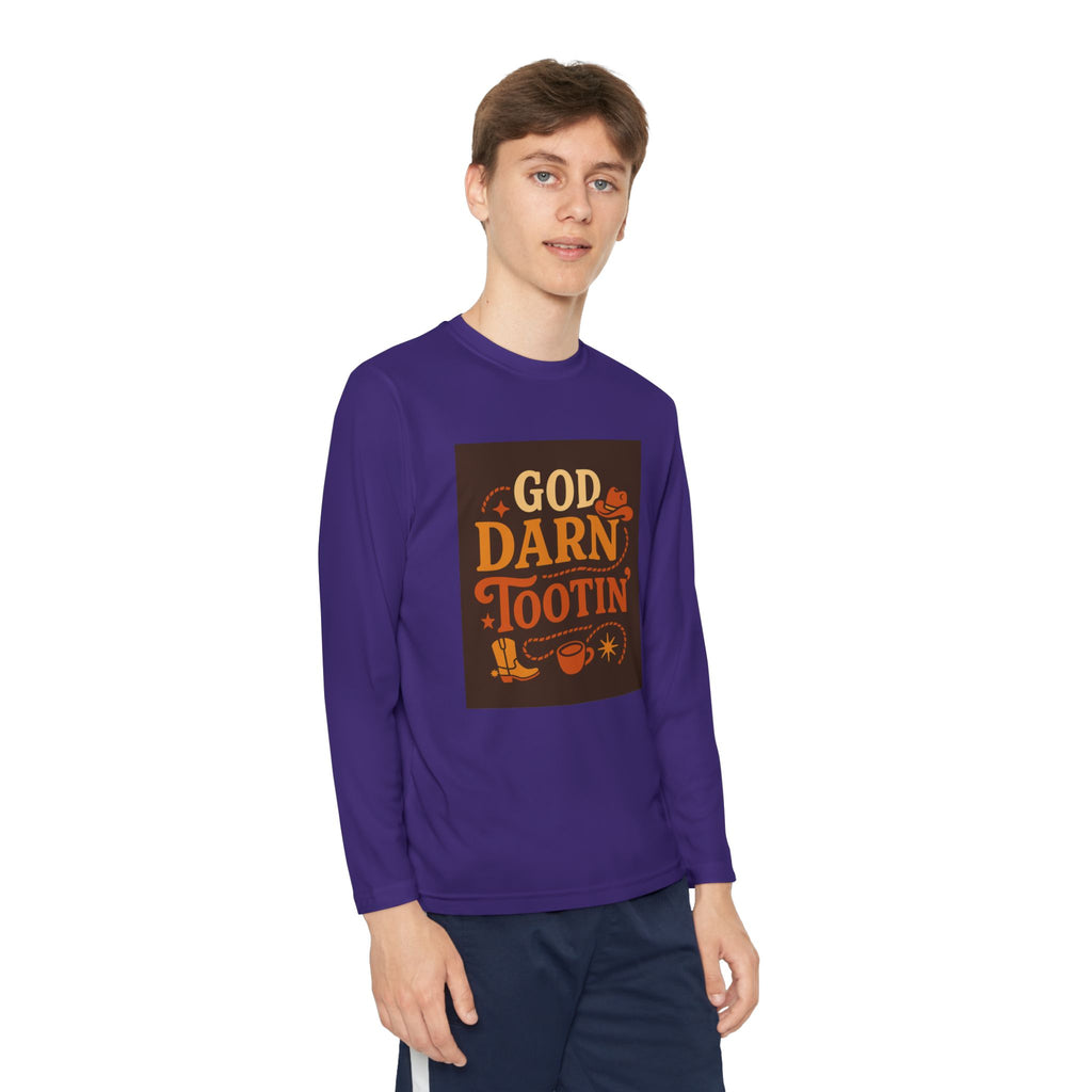 God Darn Tootin Youth Long Sleeve Competitor Tee