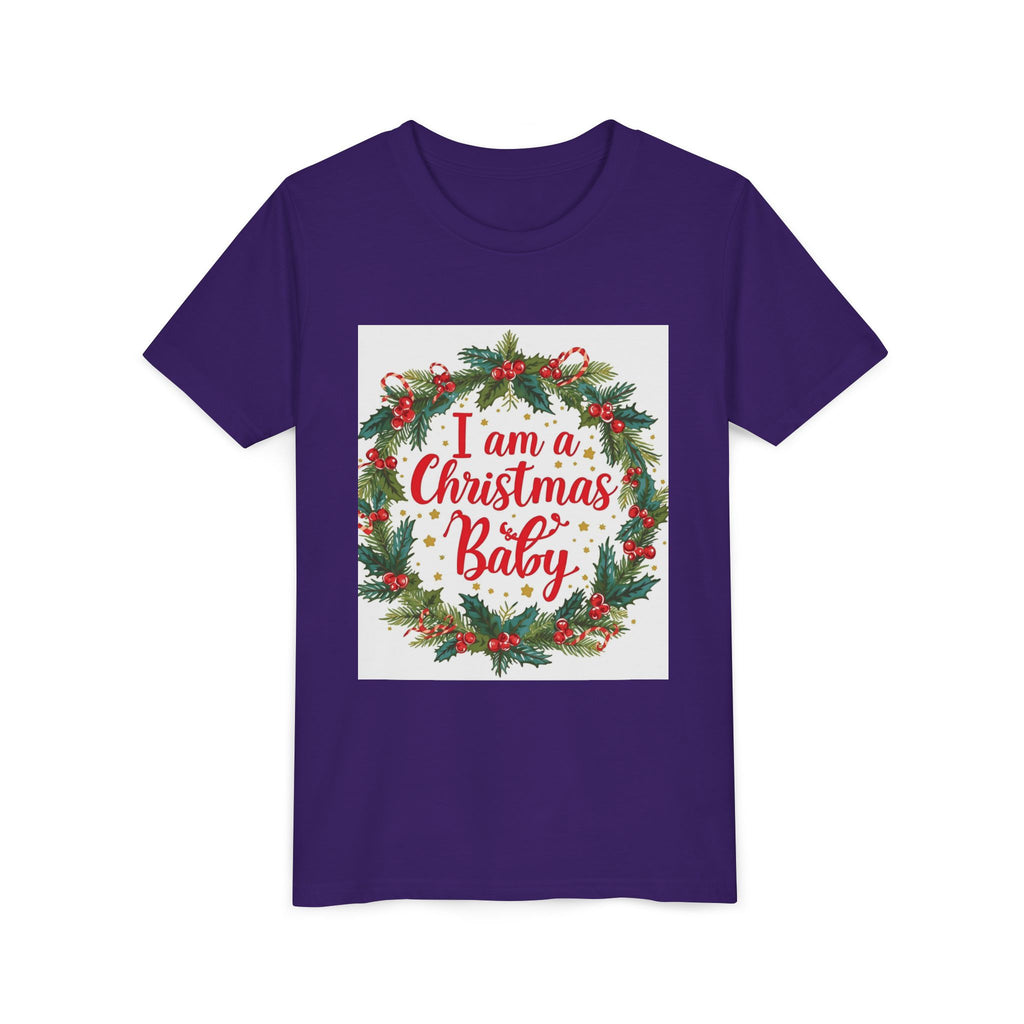 I Am A Christmas Baby Youth Short Sleeve Tee
