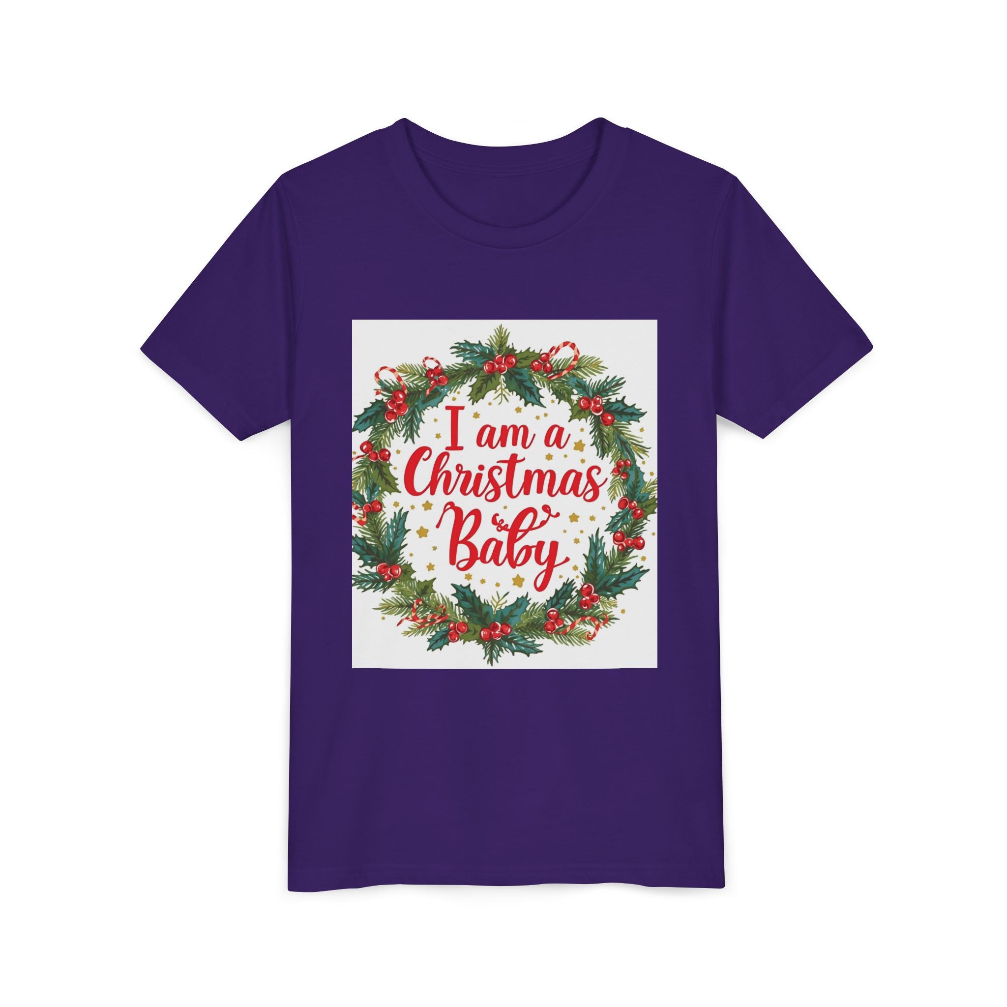 I Am A Christmas Baby Youth Short Sleeve Tee