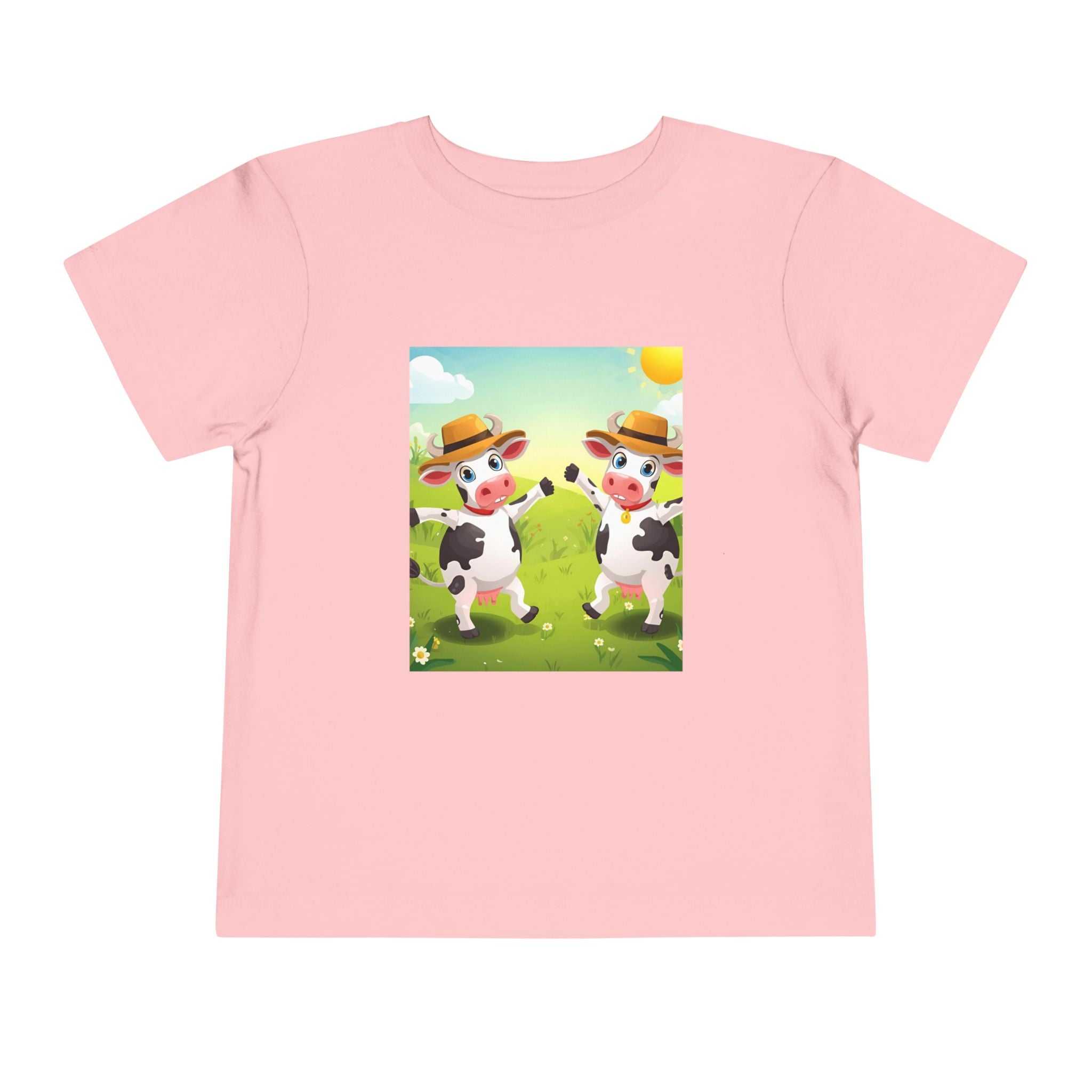 Cute Cow Fun Farm Toddler Short Sleeve Tee
