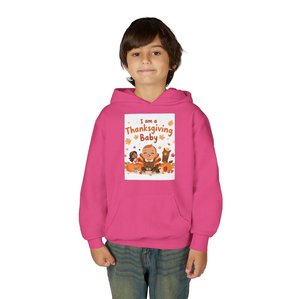 I'm A Thanksgiving Baby Youth Heavy Blend Hooded Sweatshirt