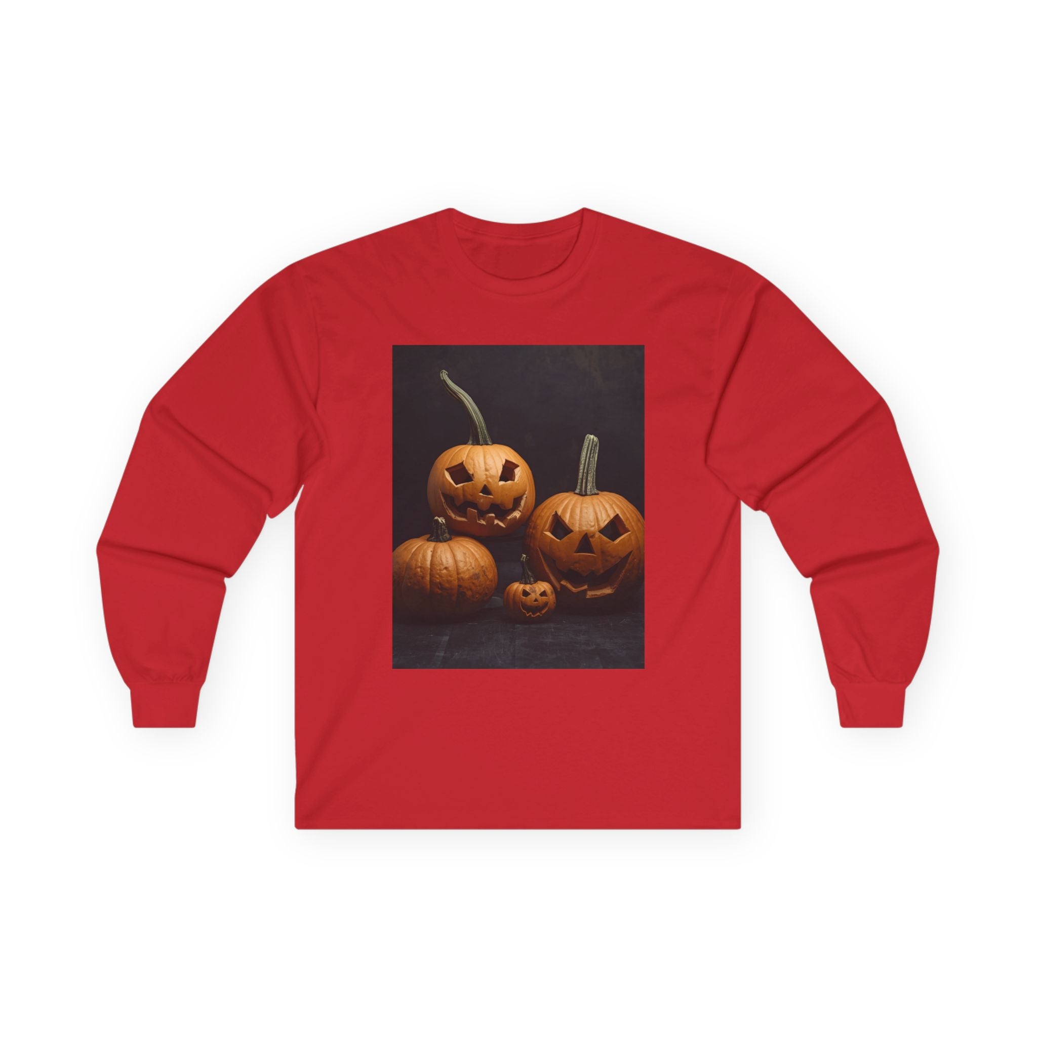 Spooky Halloween Pumpkin Unisex Ultra Cotton Long Sleeve Tee