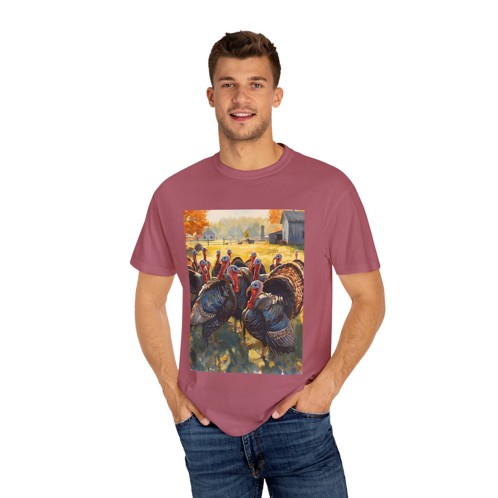 Thanksgiving Turkey T-shirt, Fall Apparel, Unisex Casual Tee, Funny Turkey Shirt, Autumn Wardrobe Essential