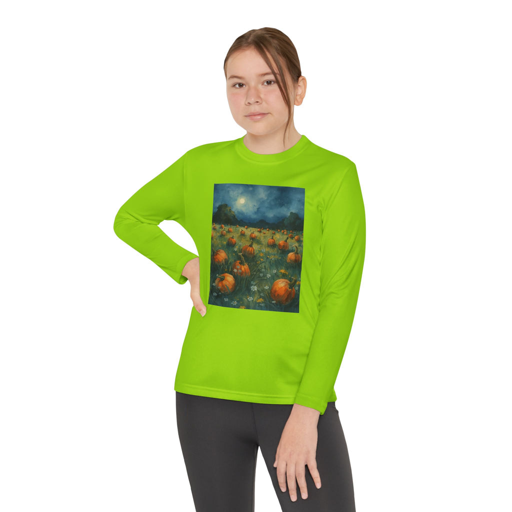 Youth Pumpkin Patch Long Sleeve Tee, Fall Fashion, Kids Apparel, Halloween Outfit, Pumpkin Lovers Gift, Cozy Autumn Shirt