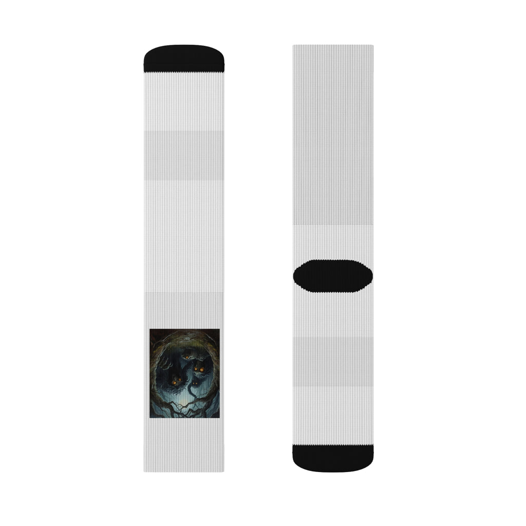 Spooky Forest Creatures Sublimation Socks