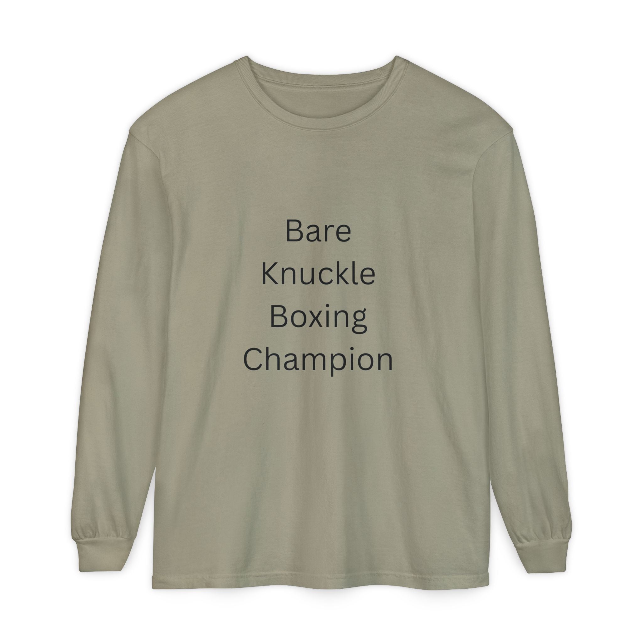 Bare Knuckle Boxing Champion Unisex Garment-dyed Long Sleeve T-Shirt