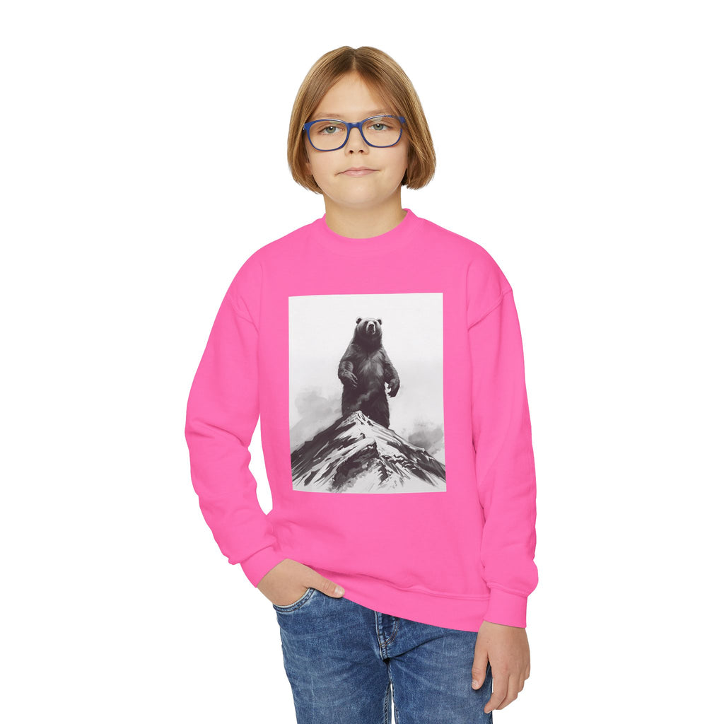 Bear Mountain Snow Youth Crewneck Sweatshirt