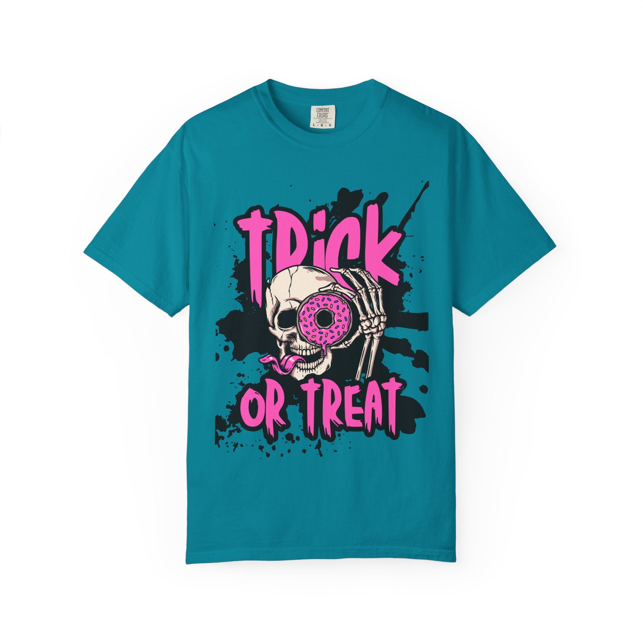 Halloween Skull T-Shirt, Trick or Treat Shirt, Unisex Graphic Tee, Spooky Vibes, Fall Fashion, Festival Wear, Casual Outfit